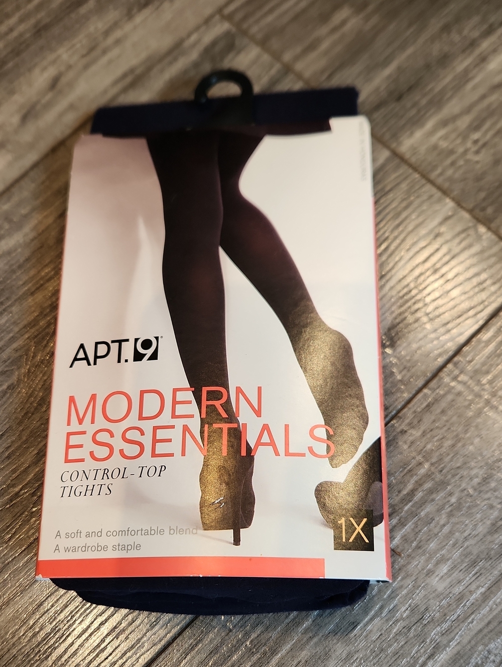 NWT Apt. 9 Black Modern Essentials Control-Top Tights Sz 1X